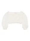 Philosophy Di Lorenzo Serafini Voile Crop Top In Neutrals