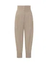 Philosophy Di Lorenzo Serafini Voile Stitched Carrot Pants In Beige
