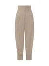 Philosophy Di Lorenzo Serafini Voile Stitched Carrot Pants In Beige