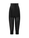 Philosophy Di Lorenzo Serafini Semi-sheer Tapered Trousers In Black