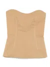 Philosophy Di Lorenzo Serafini Voile Top-stitched Top In Brown