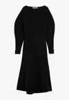 Philosophy Di Lorenzo Serafini Virgin Wool Midi Dress In Black
