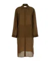 Philosophy Di Lorenzo Serafini Washed Habotai Duster Coat In Brown