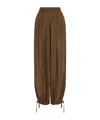 Philosophy Di Lorenzo Serafini Brown Trousers With Elastic Waistband And Drawstring Cuffs