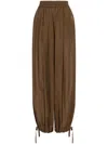 Philosophy Di Lorenzo Serafini Washed Habotai Silk Pant Clothing In Brown