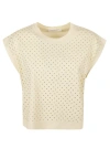 PHILOSOPHY DI LORENZO SERAFINI WHITE CROPPED T-SHIRT