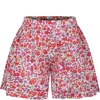 PHILOSOPHY DI LORENZO SERAFINI WHITE SHORTS FOR GIRL WITH FLOWERS
