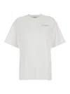 Philosophy Di Lorenzo Serafini White T-shirt With Maxi Logo Printed On The Back In Cotton Woman In White