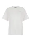 Philosophy Di Lorenzo Serafini White T-shirt With Maxi Logo Printed On The Back In Cotton Woman In Multi White