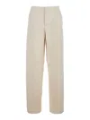 Philosophy Di Lorenzo Serafini White Wide Leg Pants With Tailored Pleats In Acetate Fabric Woman In White