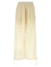Philosophy Di Lorenzo Serafini Wide-leg Cotton Blend Pleated Pants In Neutral