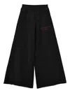 Philosophy Di Lorenzo Serafini Wide-leg Embroidered Trousers In Black