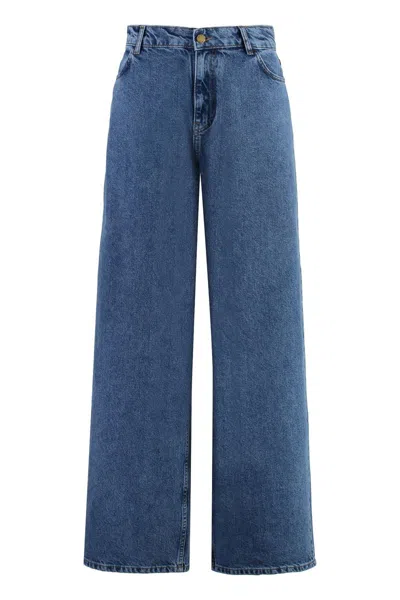 Philosophy Di Lorenzo Serafini Wide Leg Jeans In Denim