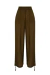 Philosophy Di Lorenzo Serafini Wide Leg Silk Trousers In Marrone