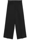 Philosophy Di Lorenzo Serafini Wide-leg Cotton Stretch Pant In Black