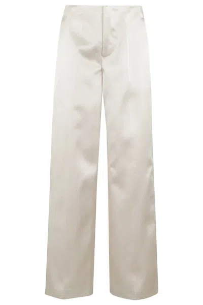 Philosophy Di Lorenzo Serafini Wide-leg Trousers With Front Pleats In White