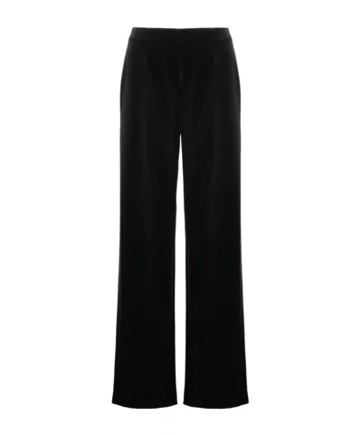 Philosophy Di Lorenzo Serafini Wide-leg Velvet Trousers In Black