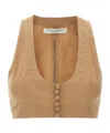 Philosophy Di Lorenzo Serafini Crop Top With Front Knot Detail In Brown