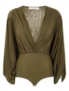 Shop Philosophy Di Lorenzo Serafini Wide-sleeves Bodysuit In Brown