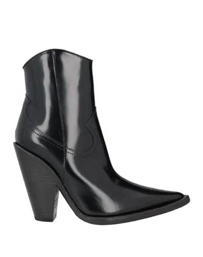 Philosophy Di Lorenzo Serafini Woman Ankle Boots Black Size 11 Soft Leather