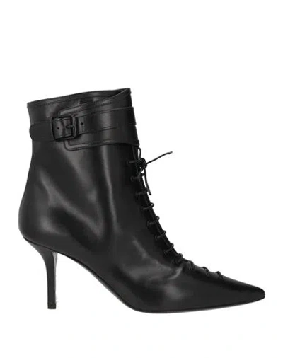 Philosophy Di Lorenzo Serafini Woman Ankle Boots Black Size 8 Leather