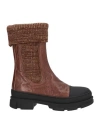 Philosophy Di Lorenzo Serafini Woman Ankle Boots Brown Size 6 Soft Leather In Brown