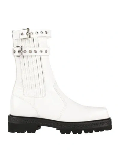 Philosophy Di Lorenzo Serafini Woman Ankle Boots White Size 8 Leather