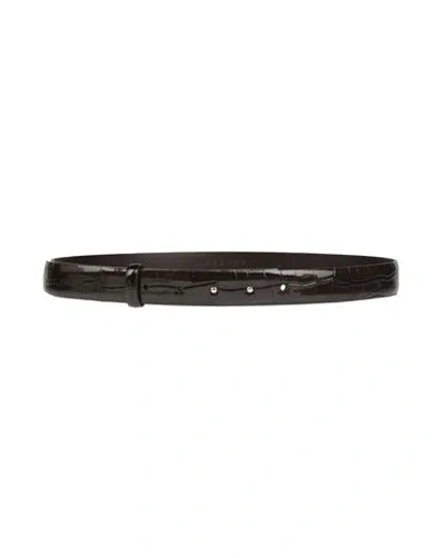 Philosophy Di Lorenzo Serafini Woman Belt Dark Brown Size 8 Leather