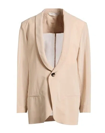 Philosophy Di Lorenzo Serafini Woman Blazer Beige Size 4 Polyester, Cotton