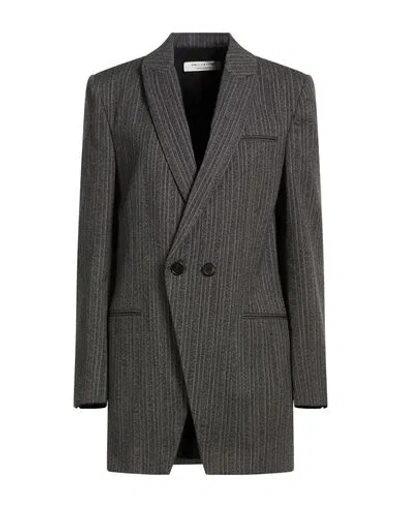 Philosophy Di Lorenzo Serafini Woman Blazer Black Size 10 Wool, Cotton