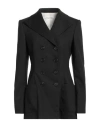 Philosophy Di Lorenzo Serafini Woman Blazer Black Size 4 Wool, Elastane In Black