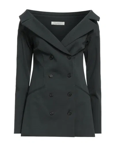 Philosophy Di Lorenzo Serafini Woman Blazer Charcoal Size 6 Cotton, Elastane In Grey