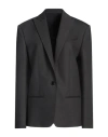 Philosophy Di Lorenzo Serafini Woman Blazer Charcoal Size 8 Polyester, Wool, Elastane In Black