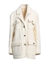 Philosophy Di Lorenzo Serafini Woman Blazer Cream Size 8 Cotton, Acrylic, Wool, Polyester, Polyamide In White