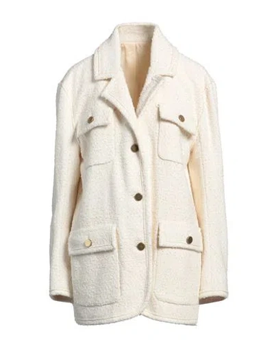 Philosophy Di Lorenzo Serafini Woman Blazer Cream Size 8 Cotton, Acrylic, Wool, Polyester, Polyamide In White