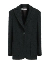 Philosophy Di Lorenzo Serafini Woman Blazer Dark Green Size 2 Acrylic, Wool, Polyester In Black