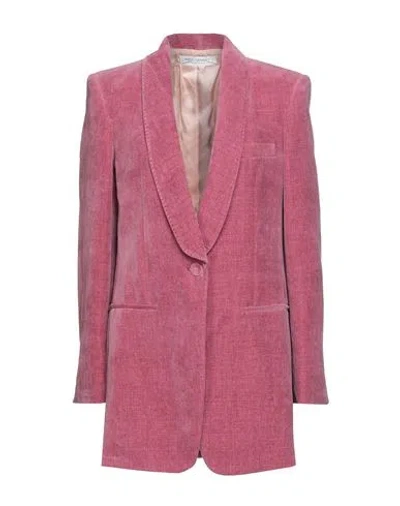 Philosophy Di Lorenzo Serafini Woman Blazer Garnet Size 4 Cotton, Linen In Red
