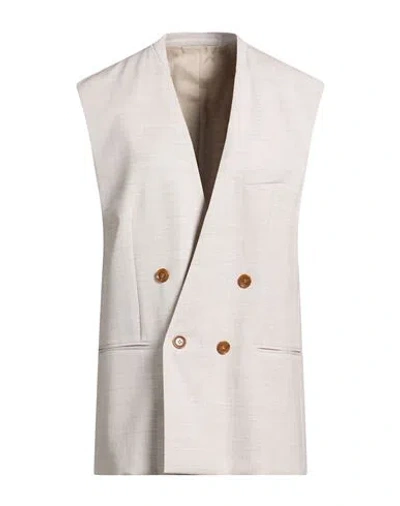 Philosophy Di Lorenzo Serafini Woman Blazer Ivory Size 8 Virgin Wool, Linen, Viscose, Elastane, Silk In White