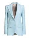 Philosophy Di Lorenzo Serafini Woman Blazer Light Blue Size 4 Wool, Polyester