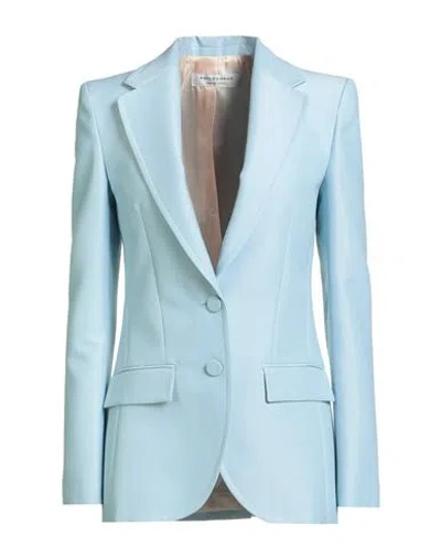 Philosophy Di Lorenzo Serafini Woman Blazer Light Blue Size 4 Wool, Polyester