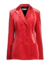 Philosophy Di Lorenzo Serafini Woman Blazer Red Size 8 Polyester, Elastane, Viscose, Cotton