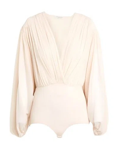 Philosophy Di Lorenzo Serafini Woman Bodysuit Beige Size 6 Polyamide In Neutral