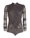 Philosophy Di Lorenzo Serafini Woman Bodysuit Grey Size 8 Polyamide