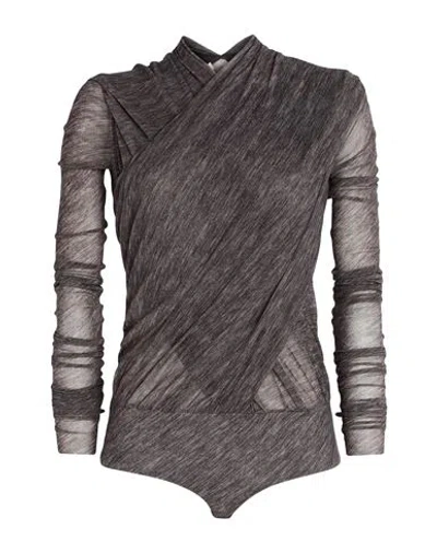 Philosophy Di Lorenzo Serafini Woman Bodysuit Grey Size 8 Polyamide