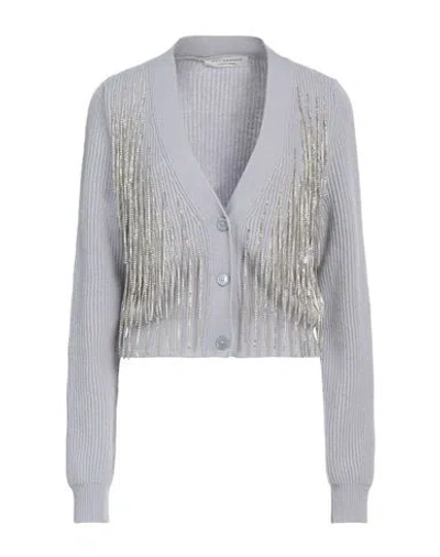 Philosophy Di Lorenzo Serafini Woman Cardigan Lilac Size 6 Virgin Wool, Metal, Glass In Purple