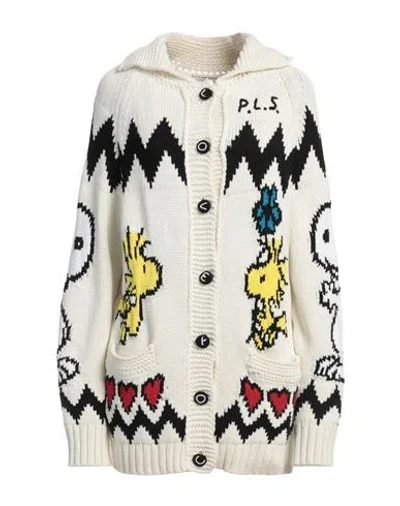Philosophy Di Lorenzo Serafini Woman Cardigan Off White Size 2 Cotton, Polyamide