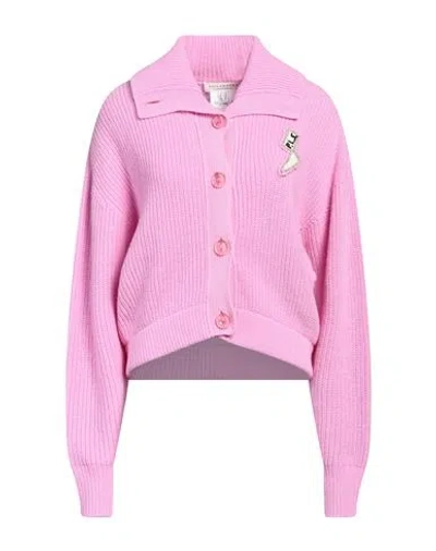 Philosophy Di Lorenzo Serafini Woman Cardigan Pink Size 8 Virgin Wool, Cashmere, Acrylic, Wool