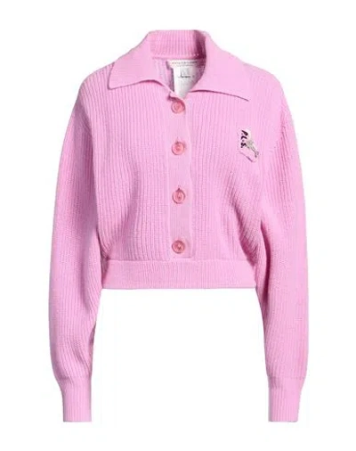 Philosophy Di Lorenzo Serafini Woman Cardigan Pink Size 8 Virgin Wool, Cashmere
