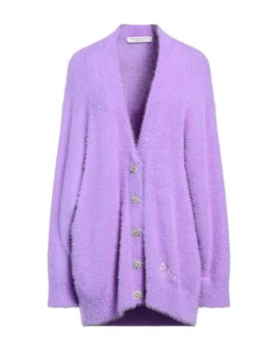 Philosophy Di Lorenzo Serafini Woman Cardigan Purple Size 6 Polyamide, Elastane