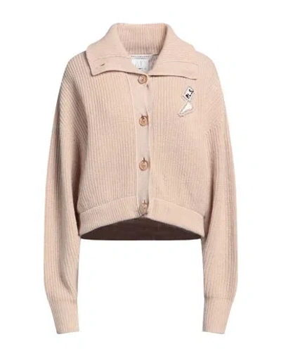 Philosophy Di Lorenzo Serafini Woman Cardigan Sand Size 6 Virgin Wool, Cashmere, Acrylic, Wool In Beige